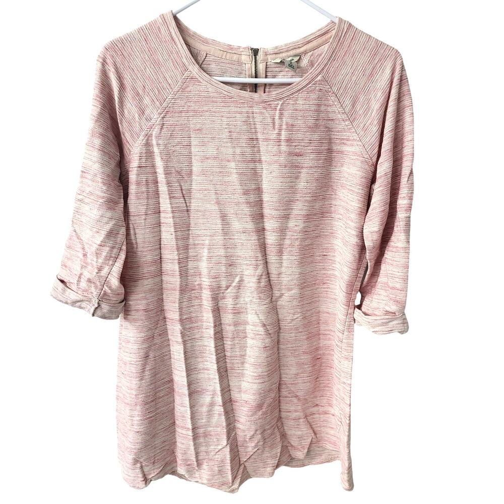 L.L. Bean Textured Pink Heathered Tunic/Dress - Medium